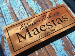 Personalized Wooden Family Name Sign